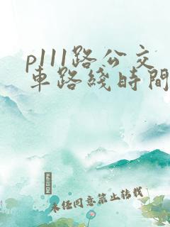 p111路公交车路线时间表