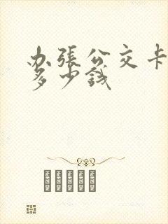 办张公交卡需要多少钱