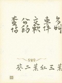 查公交车多久到站的软件叫什么