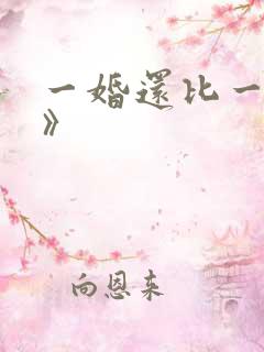 一婚还比一婚高》