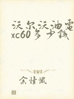 沃尔沃油电混动xc60多少钱
