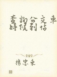 查询公交车什么时候到站
