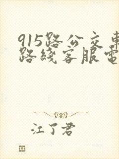 915路公交车路线客服电话
