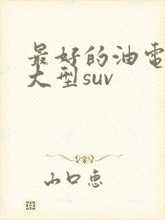最好的油电混动大型suv