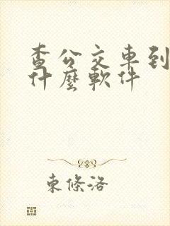 查公交车到哪用什么软件