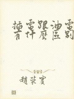 插电跟油电混合有什么区别