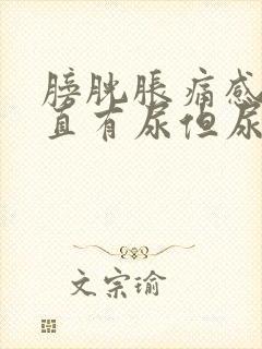 膀胱胀痛感觉一直有尿但尿不出来