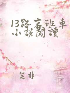 13路末班车 小说阅读