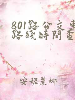 801路公交车路线时间查询
