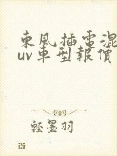东风插电混动suv车型报价