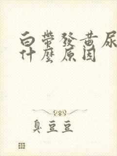 白带发黄尿黄是什么原因
