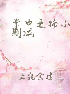 掌中之物小说未删减