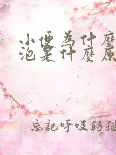 小便为什么有泡泡是什么原因引起的