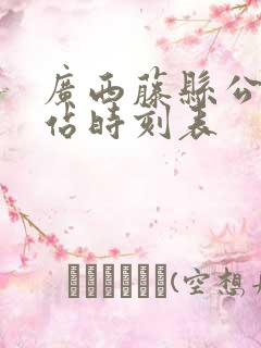 广西藤县公交车站时刻表