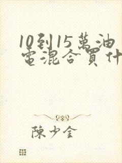 10到15万油电混合买什么车好