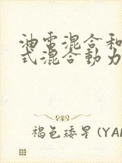 油电混合和插电式混合动力