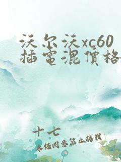 沃尔沃xc60插电混价格