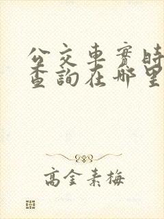 公交车实时到站查询在哪里看