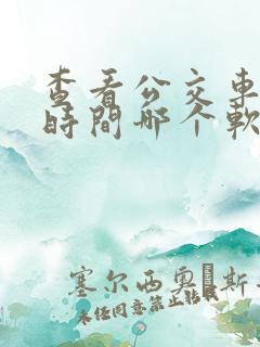 查看公交车到站时间哪个软件最好用