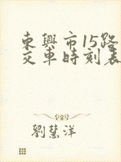 东兴市15路公交车时刻表