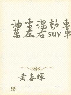 油电混动车10万左右suv车型推荐
