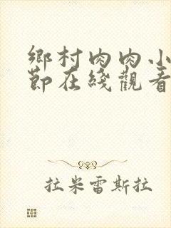 乡村肉肉小说细节在线观看