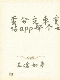 查公交车实时到站app哪个好用