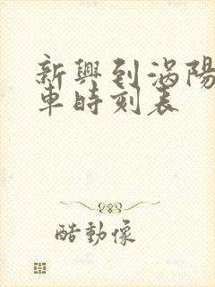 新兴到涡阳公交车时刻表
