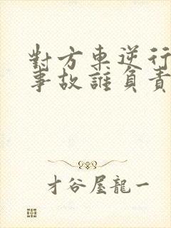 对方车逆行发生事故谁负责