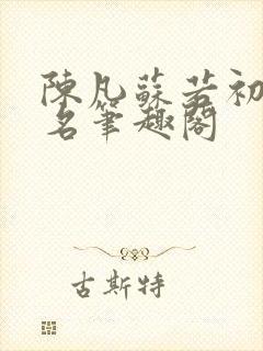 陈凡苏若初小说名笔趣阁