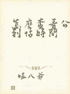 怎么查看公交车到站时间