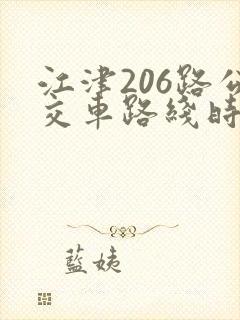 江津206路公交车路线时间表