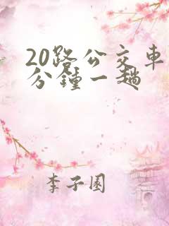 20路公交车几分钟一趟