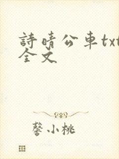 诗晴公车txt全文