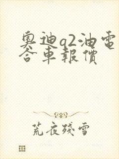 奥迪q2油电混合车报价