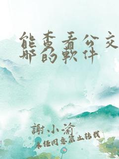 能查看公交车到哪的软件