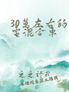 30万左右的油电混合车