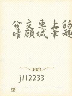 公交车上的诗请晴顾城笔趣阁