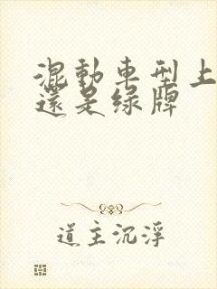 混动车型上蓝牌还是绿牌