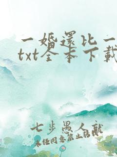 一婚还比一婚高txt全本下载
