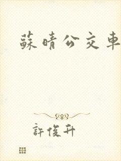 苏晴公交车上班