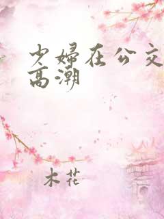 少妇在公交车上高潮