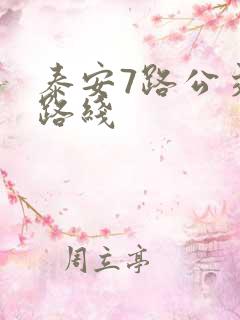 泰安7路公交车路线