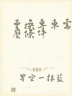 曹操专车需要什么条件