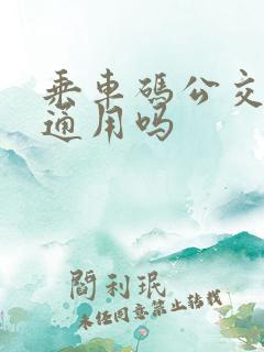 乘车码公交地铁通用吗
