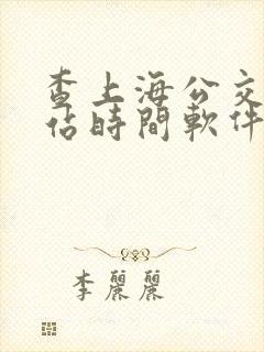 查上海公交车到站时间软件