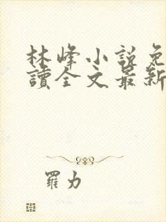 林峰小说免费阅读全文最新章节顶点