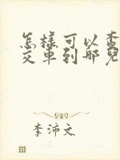 怎样可以查看公交车到哪儿了