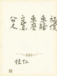 公交车车祸受伤人怎么赔偿