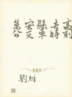 万安县去高铁站公交车时刻表